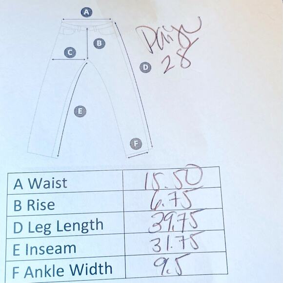 PAIGE Y2K  JEANS DARK LAUREL LOW RISE CANYON BOOTCUT DISTRESSED BLUE 28 - Picture 7 of 7